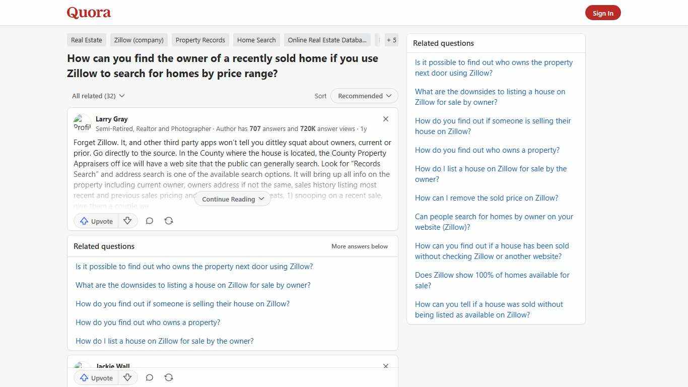How to find the owner of a recently sold home if you use Zillow to search for homes by price range - Quora